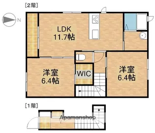 松並木B【2階】の間取り
