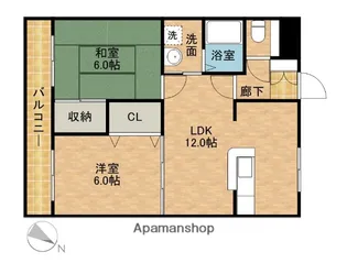 ベルメゾン高丘【2階】の間取り