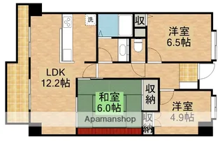 ダイヤモンドスクエアツインタワーズ浜松(分譲マンション)【8階】の間取り
