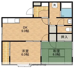 ヴァンベール越路【3階】の間取り