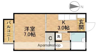 棒屋第1半田ハイツB【2階】の間取り