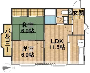 グリーンハート1【1階】の間取り