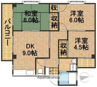 ニューラフォーレ佐鳴台【2階】の間取り