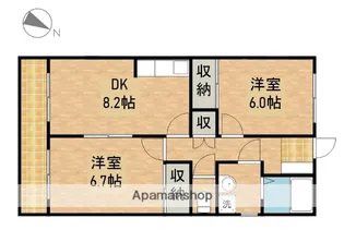マンションアピカ【3階】の間取り