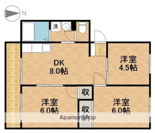 サンシティA&K A【2階】の間取り