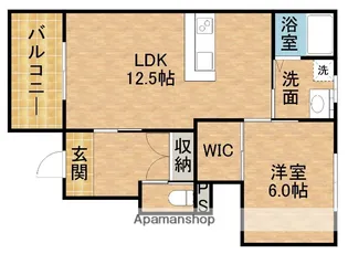 CASA DI ORANGE【103号室】の間取り