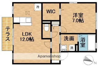 ウィル・フィールドB【1階】の間取り