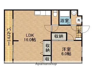 ディオール【1階】の間取り