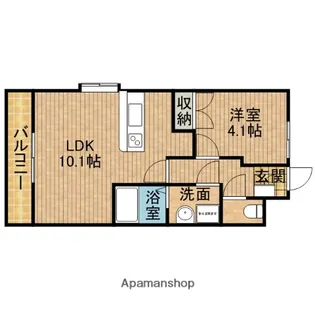 シェルティ F1【1階】の間取り