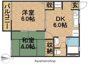 フレグランスあさひ【1階】の間取り