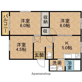フレグランスC【202号室】の間取り