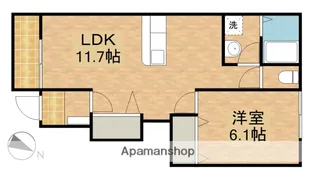 メルヴェユーイーグルⅡ【1階】の間取り