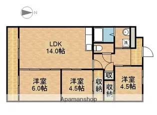 マンションブリッランテ【5階】の間取り
