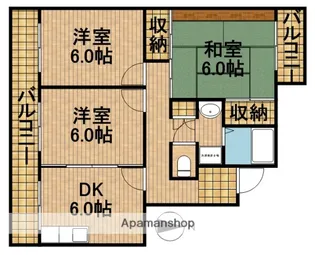 パレス富塚【3階】の間取り