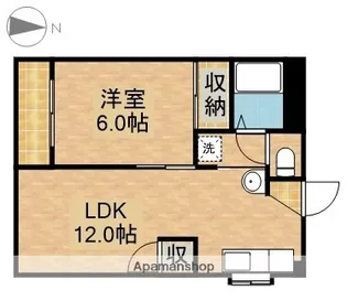 野中第3マンション【108号室】の間取り