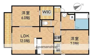 ポワールB【1階】の間取り