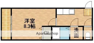 クレフラスト高丘B棟【102号室】の間取り