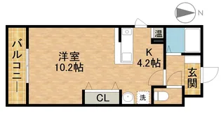 エクシード新町【4階】の間取り