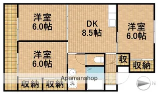 グランドール上島【1階】の間取り