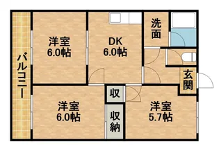 リバティー・ハイツ【2階】の間取り