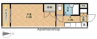 マンションKASUGA【202号室】の間取り