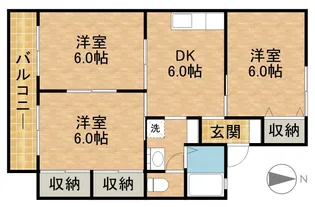 セジュールピュア【1階】の間取り