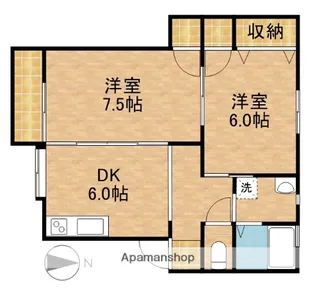 メイプル岩井【2階】の間取り