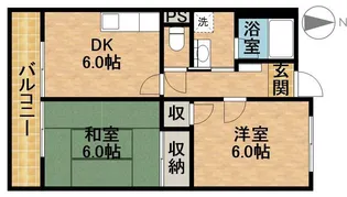 LIMPIAおおまつ【2階】の間取り