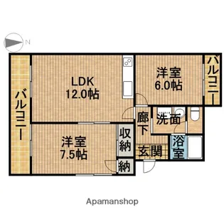 オズハウス6【3階】の間取り