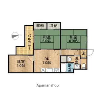 大富ハイホーム【207号室】の間取り