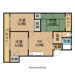サンパレスセイワ【3階】の間取り