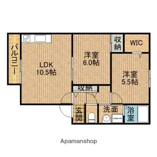 ボナールS【2階】の間取り
