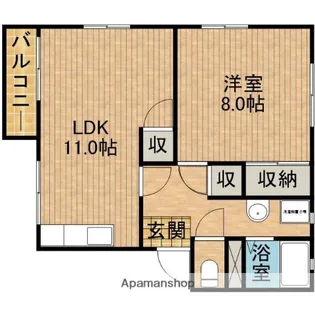 シャルムハイツA【2階】の間取り