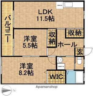 国府台ヒルズ【101号室】の間取り