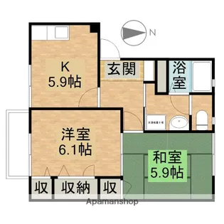 こすもすD【2階】の間取り