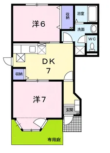 RIVABIGーB【1階】の間取り