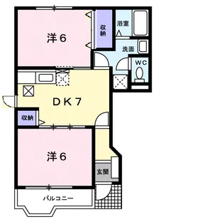 サンバースト B【1階】の間取り