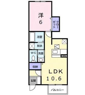 サン駿河ⅡーΒ【1階】の間取り