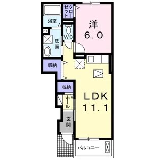 グランブルー 3RD【1階】の間取り