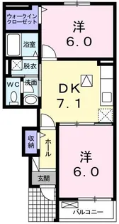 RIVABIG Ⅴ【1階】の間取り