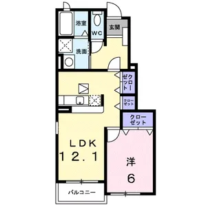 ニューリーフ A【1階】の間取り