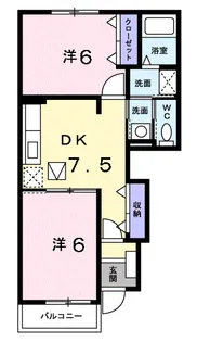 エクセレント パルティール【1階】の間取り