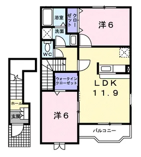 イーストワン【2階】の間取り