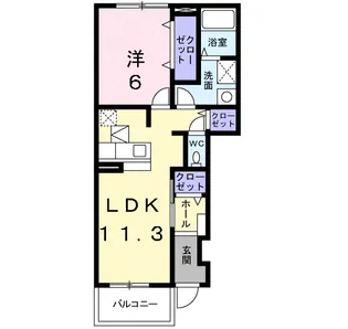 ベル・メイプル【1階】の間取り