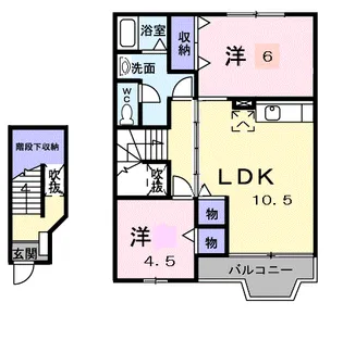 グレイスフルハイムヤマモト【2階】の間取り