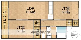 ベルコーポ【1階】の間取り
