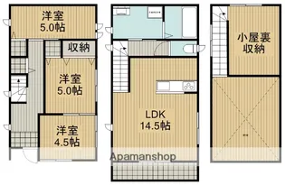静岡県浜松市中央区鹿谷町【一戸建】の間取り