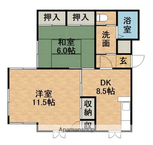 BLUE ROSEB【201号室】の間取り