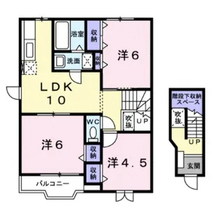 グラン・シェル A【2階】の間取り