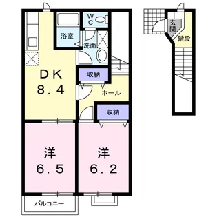 BIG APPLE・R【2階】の間取り